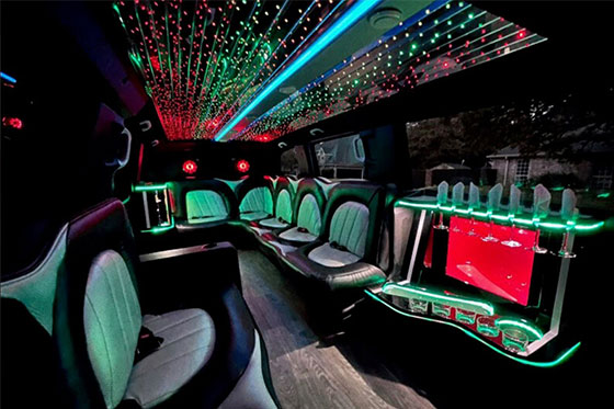 luxurious limo interior