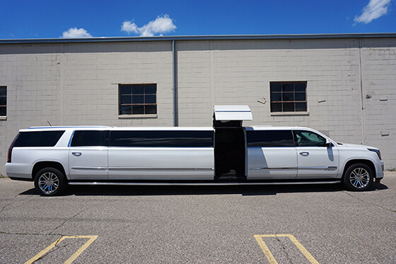 cadillac escalade limo exterior