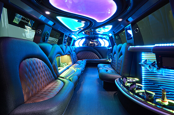 cadillac escalade limo seating