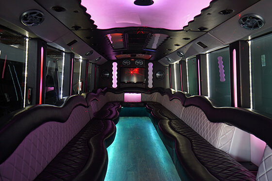 elegant party bus interior