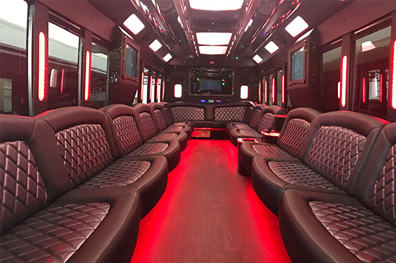 large party bus lounge