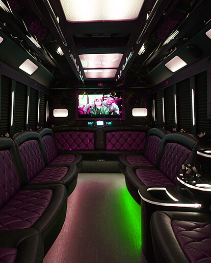 limo bus tacoma interior